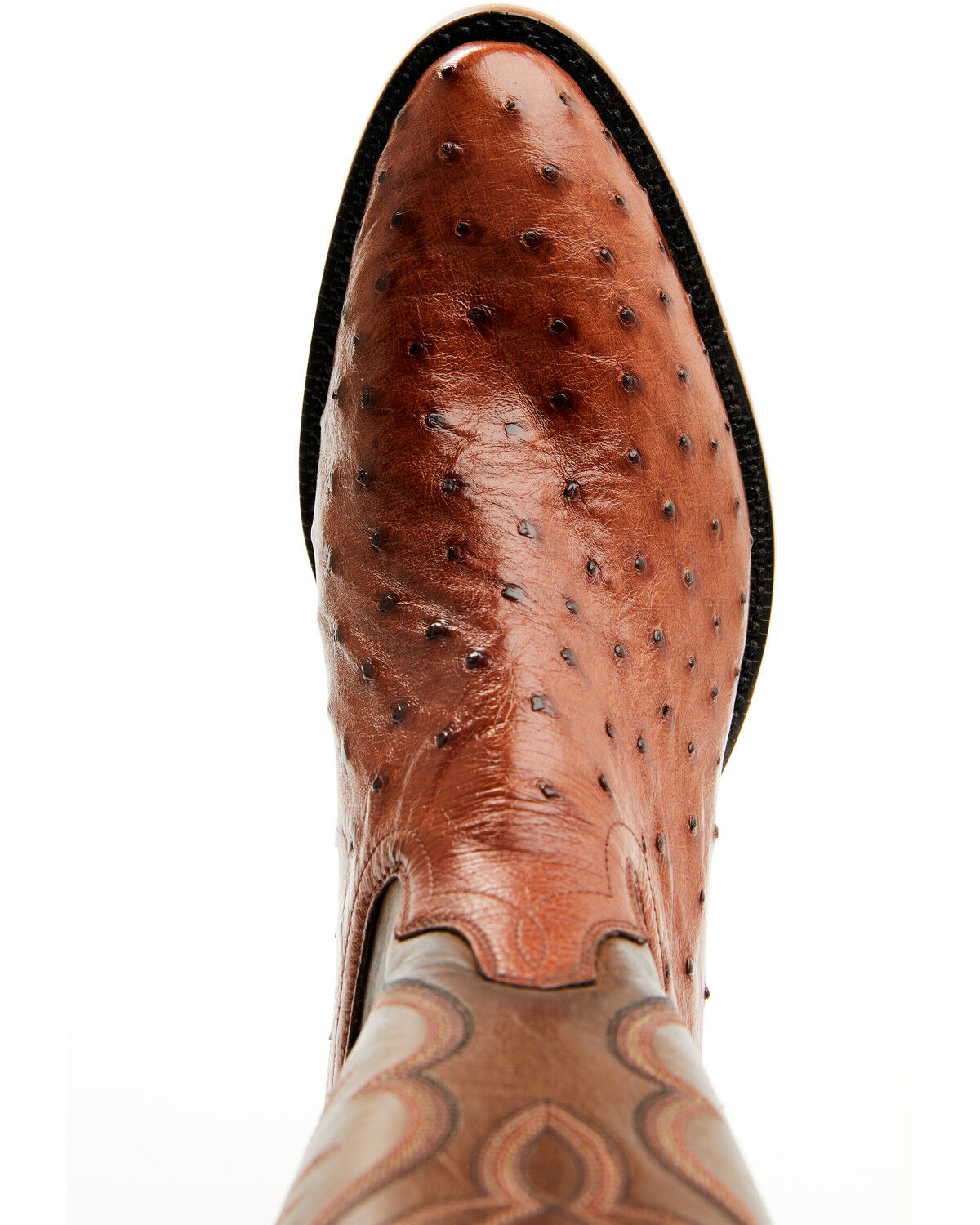 Image #6 - Tony Lama Men's Kenway Exotic Ostrich Western Boots - Round Toe, Cognac, hi-res