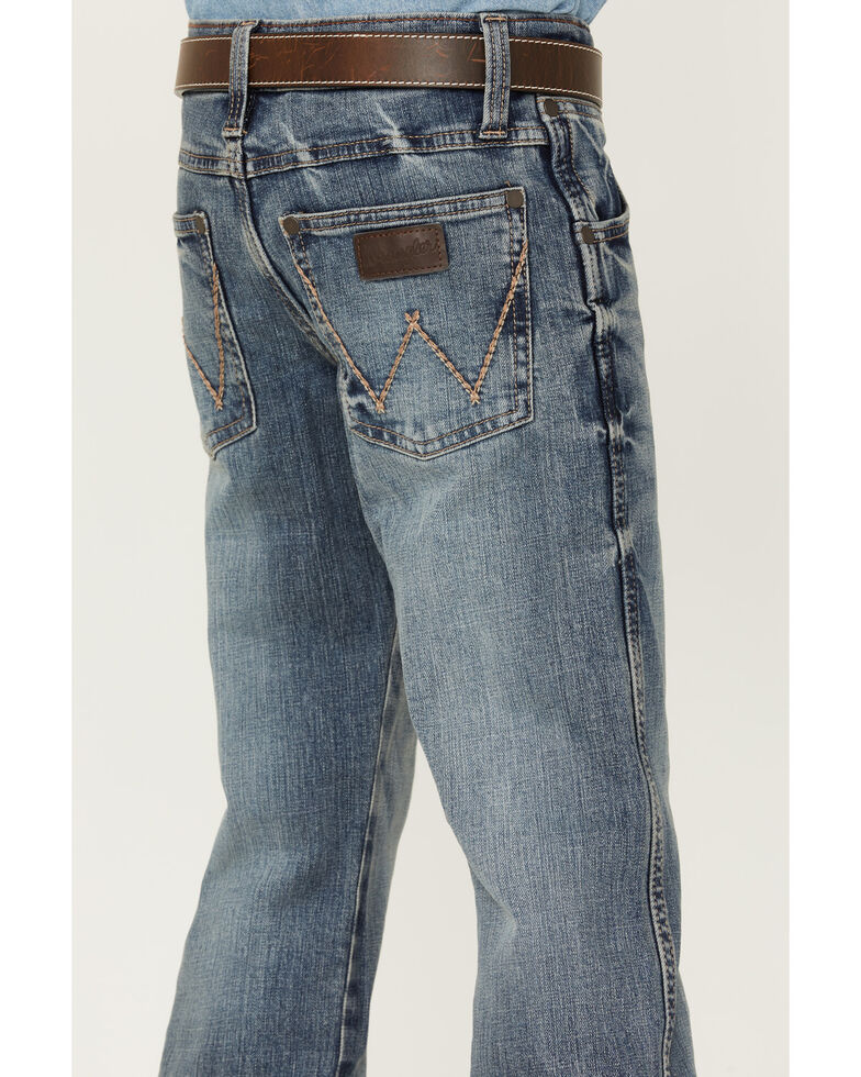 Wrangler Boys' Greeley Relaxed Bootcut Jeans, Blue, hi-res