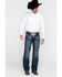 Gibson Men's Solid Long Sleeve Pearl Snap Western Shirt , White, hi-res