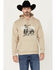 Image #1 - Wrangler Men's Cowboy Logo Hooded Sweatshirt, Tan, hi-res