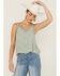 Image #1 - Shyanne Women's Southwestern Embroidered V-Neck Slate Cami, , hi-res