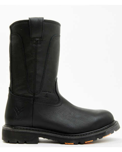 Image #2 - Hawx Men's 11" Industrial Wellington Work Boots - Composite Toe , Black, hi-res