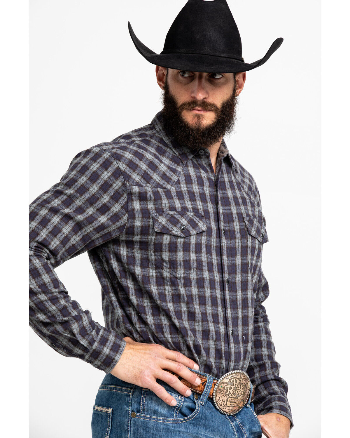 Image #3 - Cody James Men's Flying Squirrel Plaid Long Sleeve Western Flannel Shirt - Big , , hi-res
