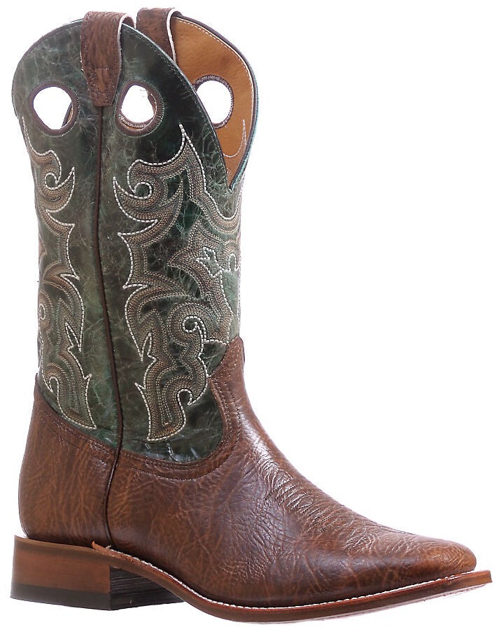Boulet Turqueza Shoulder Cowboy Boots - Square Toe, Brown, hi-res