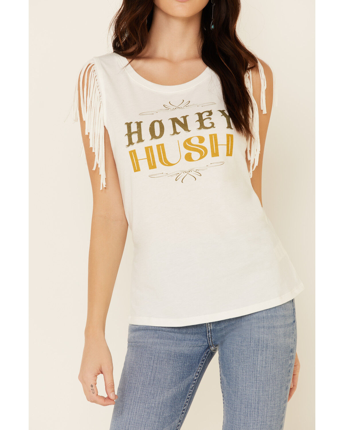 Image #4 - Idyllwind Women's Honey Hush Muscle Tank Top, White, hi-res