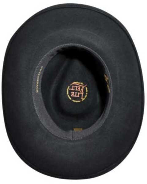 Image #4 - Wind River by Bailey Men's Switchback Felt Western Fashion Hat, Black, hi-res