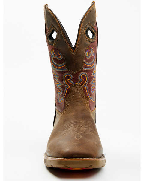 Image #4 - Double H Men's Alridge Western Boots - Broad Square Toe, Brown, hi-res