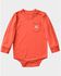 Image #1 - Carhartt Infant Boys' Burnt Brick Long Sleeve Logo Pocket Onesie, Red, hi-res