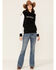 Image #4 - Wrangler Women's Black Logo Sherpa Pullover Hoodie , , hi-res