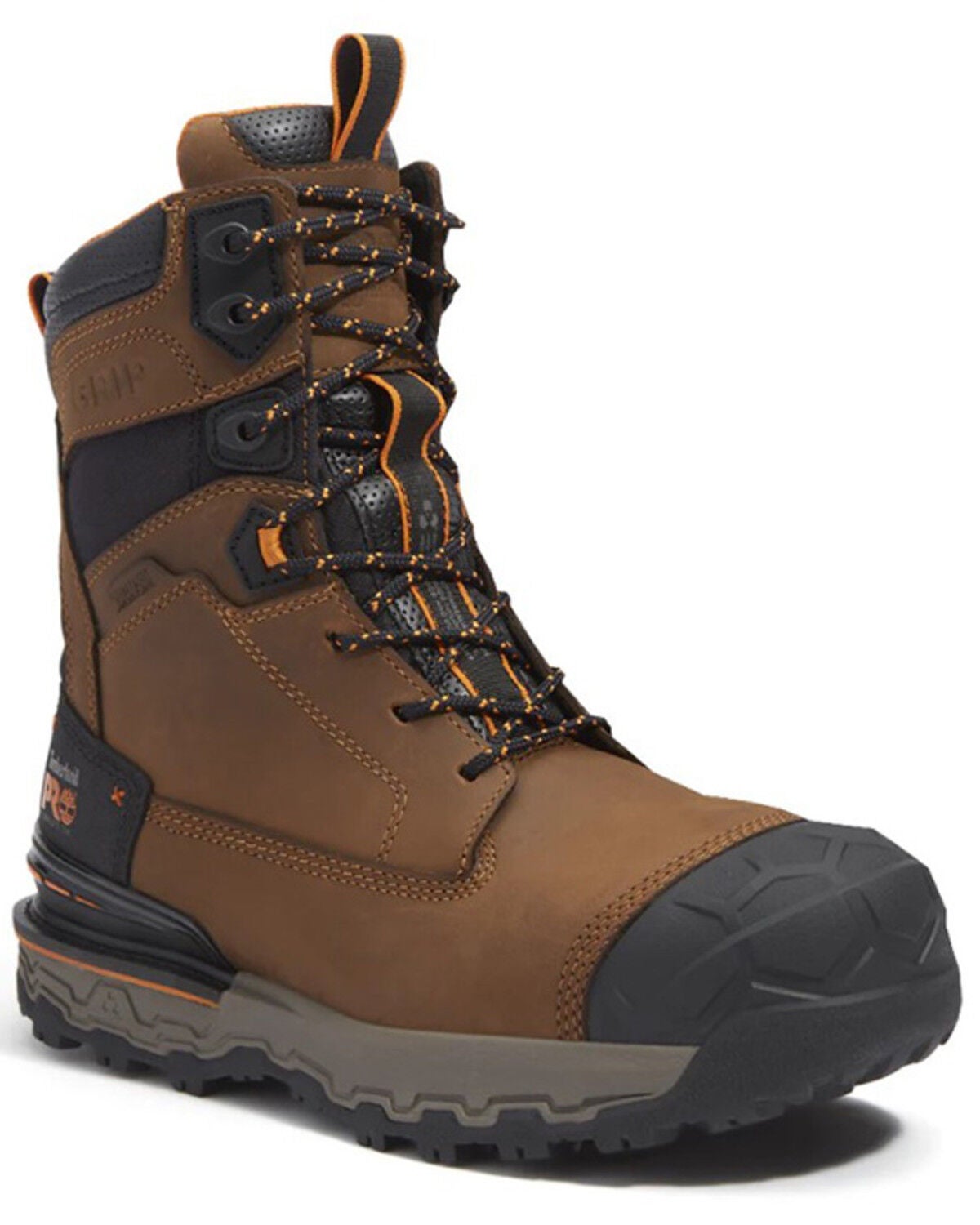 Timberland Men's 8" Boondock Ultralight Waterproof Work Boots - Composite Toe, Brown, hi-res