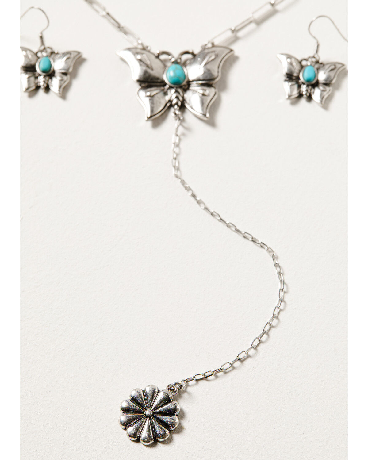 Image #3 - Shyanne Women's Wildflower Bloom Butterfly Concho Jewelry Set - 2 Piece, Silver, hi-res
