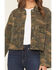 Image #3 - Ashley Women's Camo Print Denim Shacket, Green, hi-res