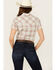 Image #4 - Wrangler Retro Women's Plaid Print Short Sleeve Pearl Snap Western Shirt, Cream, hi-res