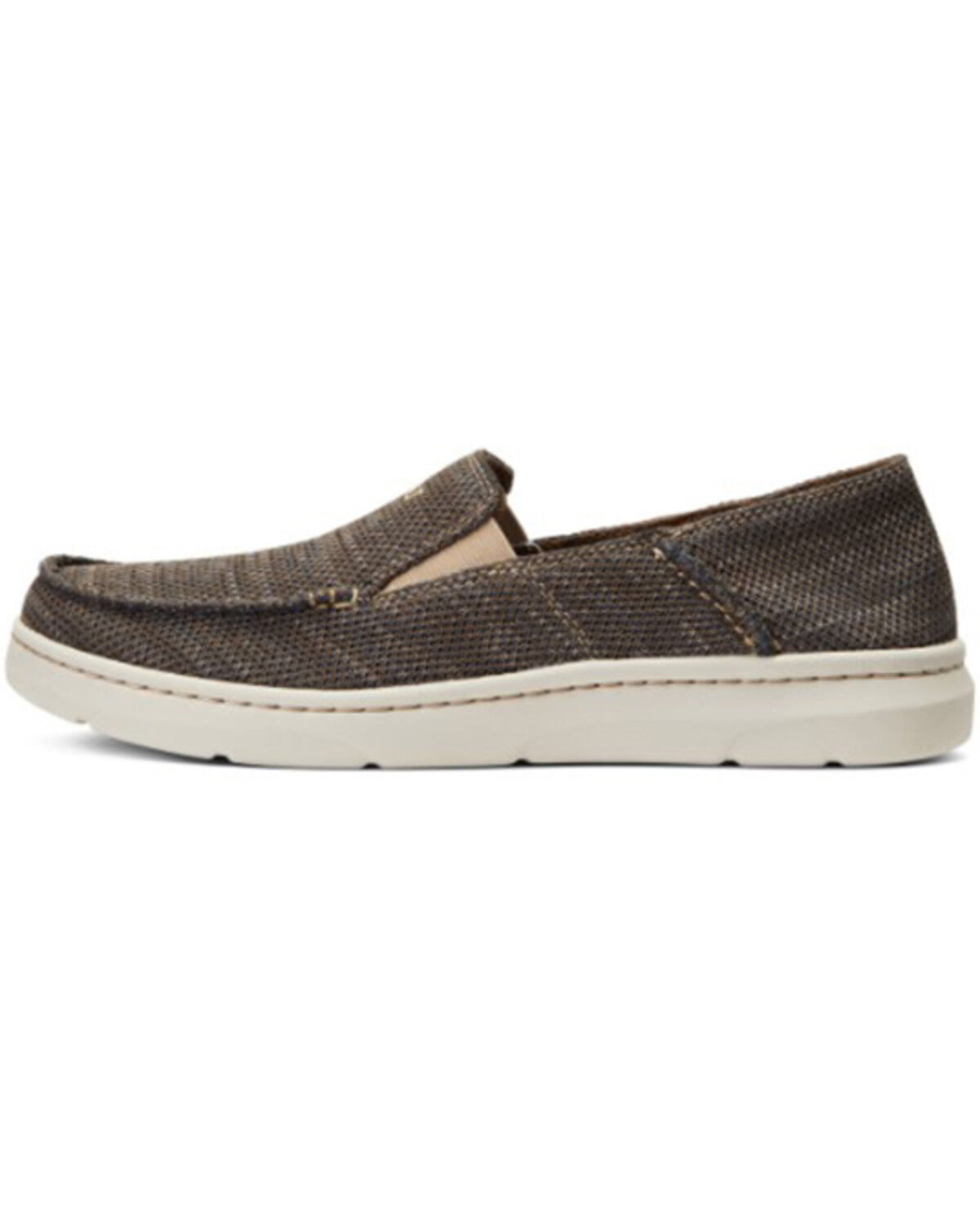Image #2 - Ariat Men's Heather Brown Hilo 360 Canvas Slip-On Casual Shoe - Moc Toe, Brown, hi-res