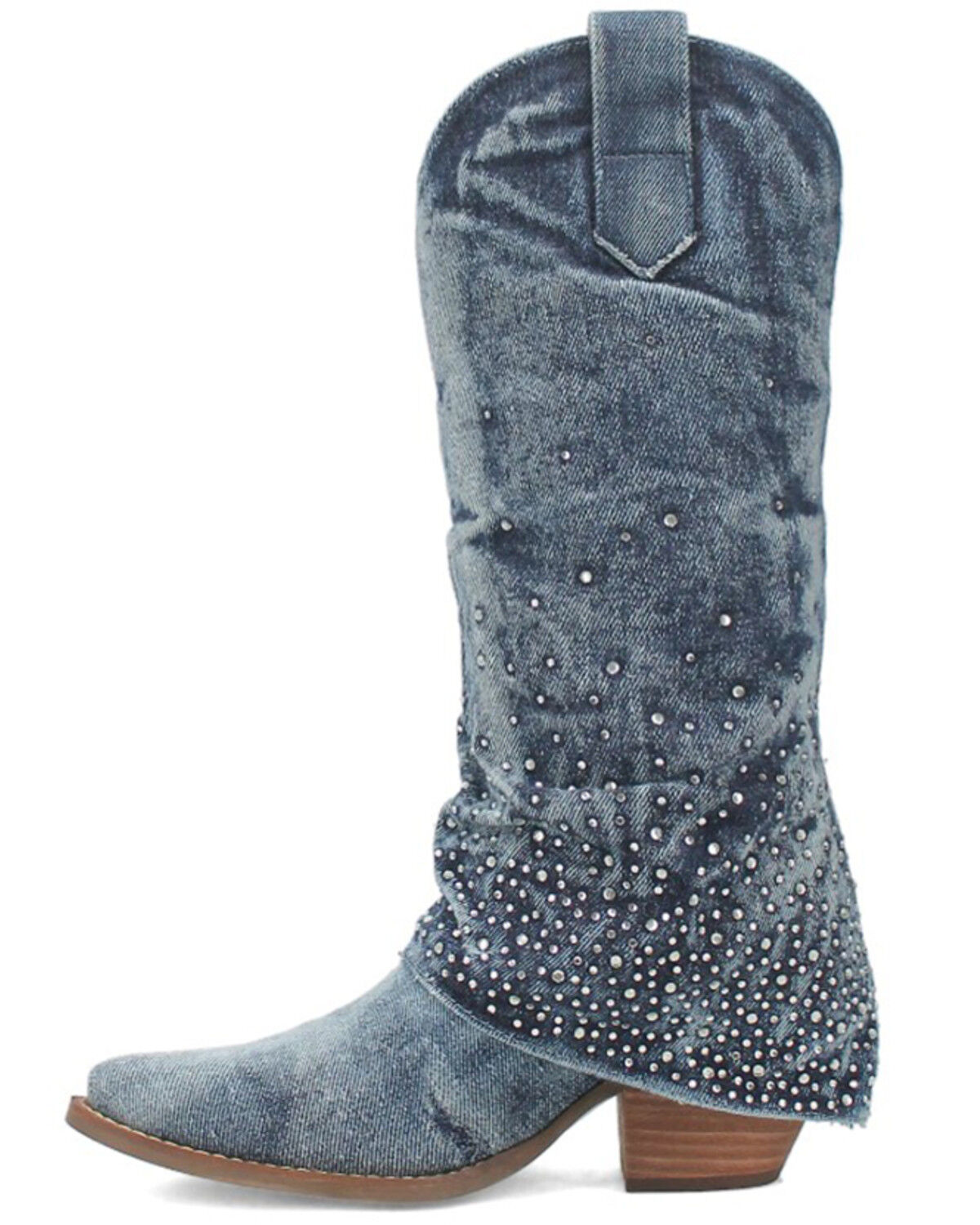Image #3 - Dingo Women's Eye Candy Denim Western Boots - Round Toe, Blue, hi-res
