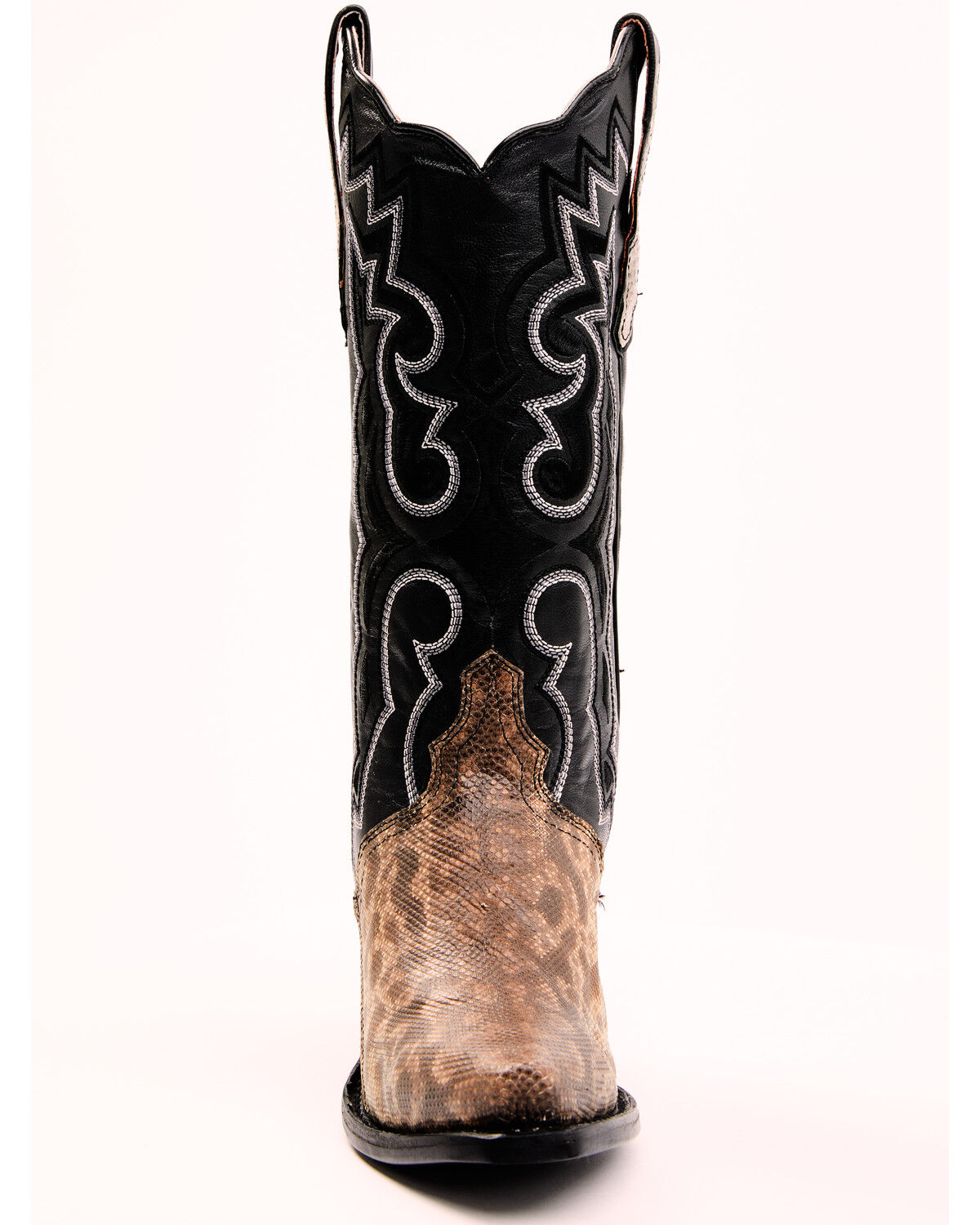 Image #4 - Dan Post Women's Karung Snake Exotic Western Boots - Snip Toe, Black, hi-res