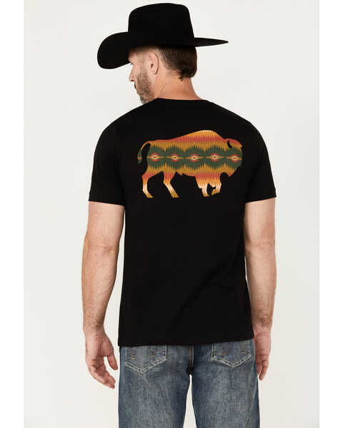 Image #1 - Pendleton Men's Tye River Buffalo Short Sleeve Graphic T-Shirt, Black, hi-res