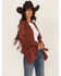 Image #2 - Shyanne Women's Cascade Front Faux Suede Fringe Jacket, Mahogany, hi-res