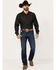 Image #1 - Cinch Men's Silver Label Dark Stonewash Slim Straight Performance Stretch Denim Jeans, Indigo, hi-res