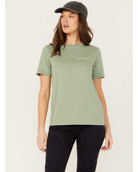 Image #1 - Timberland Women's Cotton Core Short Sleeve T-Shirt , Green, hi-res