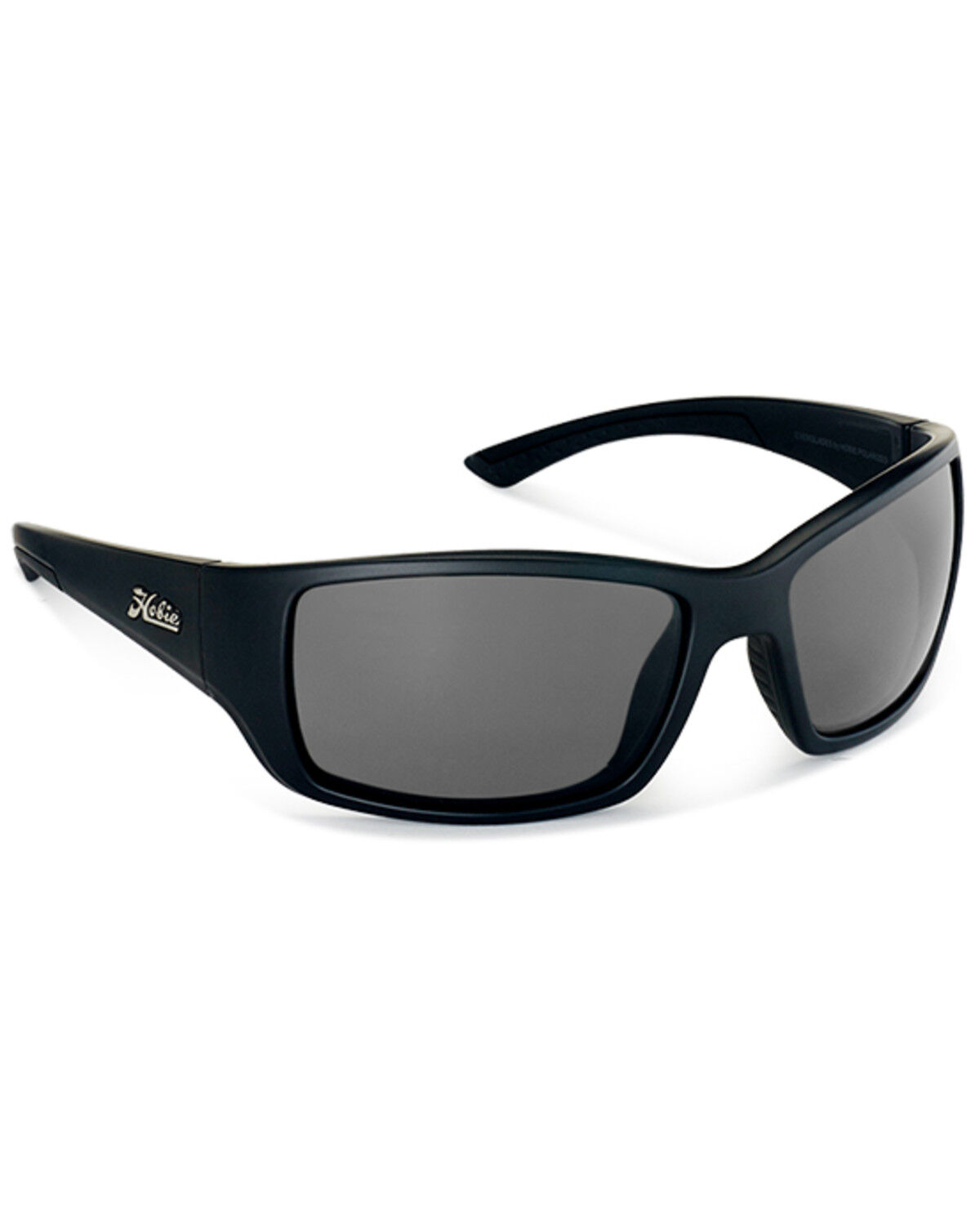 Image #1 - Hobie Men's Everglades Satin Black & Gray Frame Polarized Sunglasses, Black, hi-res