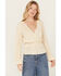 Image #1 - Luna Chix Women's Boot Barn Exclusive Peplum Long Sleeve Top, Ivory, hi-res