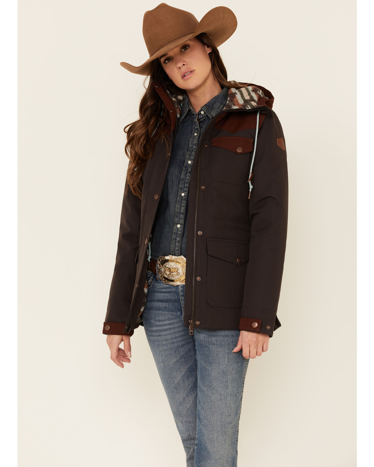 Hooded store barn coat