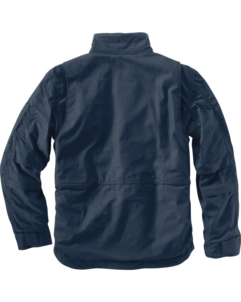 Carhartt Men's Flame-Resistant Full Swing Quick Duck Work Coat , Navy, hi-res