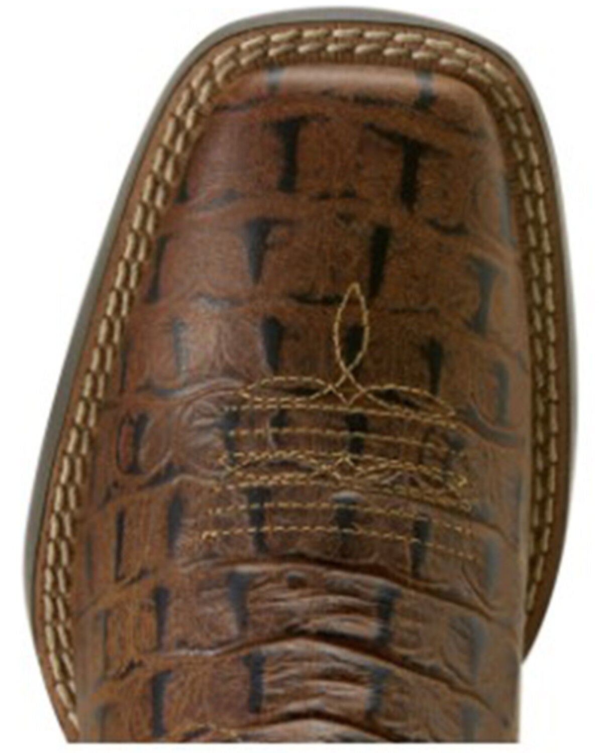 Image #6 - Ariat Boys' Knox Crocodile Print Western Print Western Boots - Broad Square Toe, Navy, hi-res