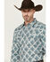 Image #2 - Gibson Men's Kinzie Medallion Print Long Sleeve Snap Western Shirt , White, hi-res