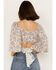 Image #4 - Beyond The Radar Women's Bandana Print Tie Back Top, Ivory, hi-res