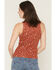 Image #4 - Blue Life Women's Evie Button-Up Pointelle Tank, Rust Copper, hi-res