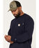 Image #3 - Carhartt Men's FR Force Irvine Eagle Loose Long Sleeve Work Shirt, Navy, hi-res