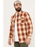 Pendleton Men's Beach Shack Plaid Print Long Sleeve Button-Down Western Shirt, Red, hi-res