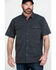 Image #1 - Hawx Men's Charcoal Solid Yarn Dye Two Pocket Short Sleeve Work Shirt - Tall , Charcoal, hi-res