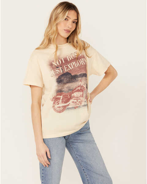 Cleo + Wolf Women's Bryce Short Sleeve Graphic Tee , Oatmeal, hi-res
