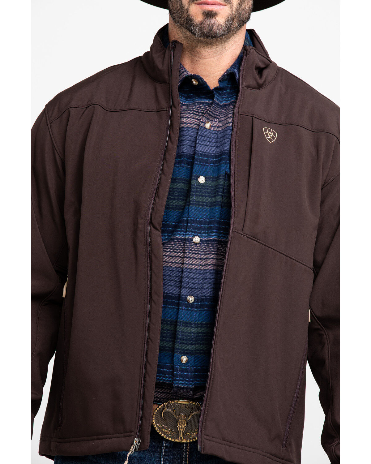 Image #4 - Ariat Men's Coffee Bean Vernon 2.0 Softshell Jacket - Big & Tall, Brown, hi-res