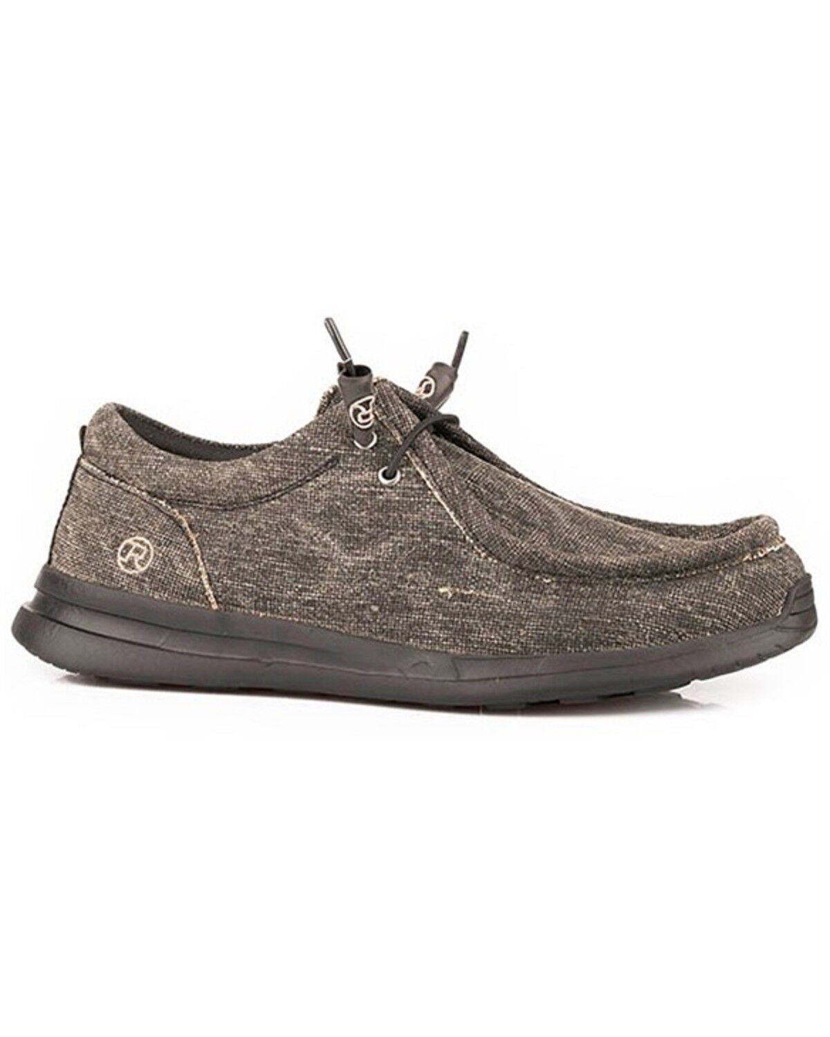 Roper Men's Chillin Low Chukka Shoe - Moc Toe, Black, hi-res