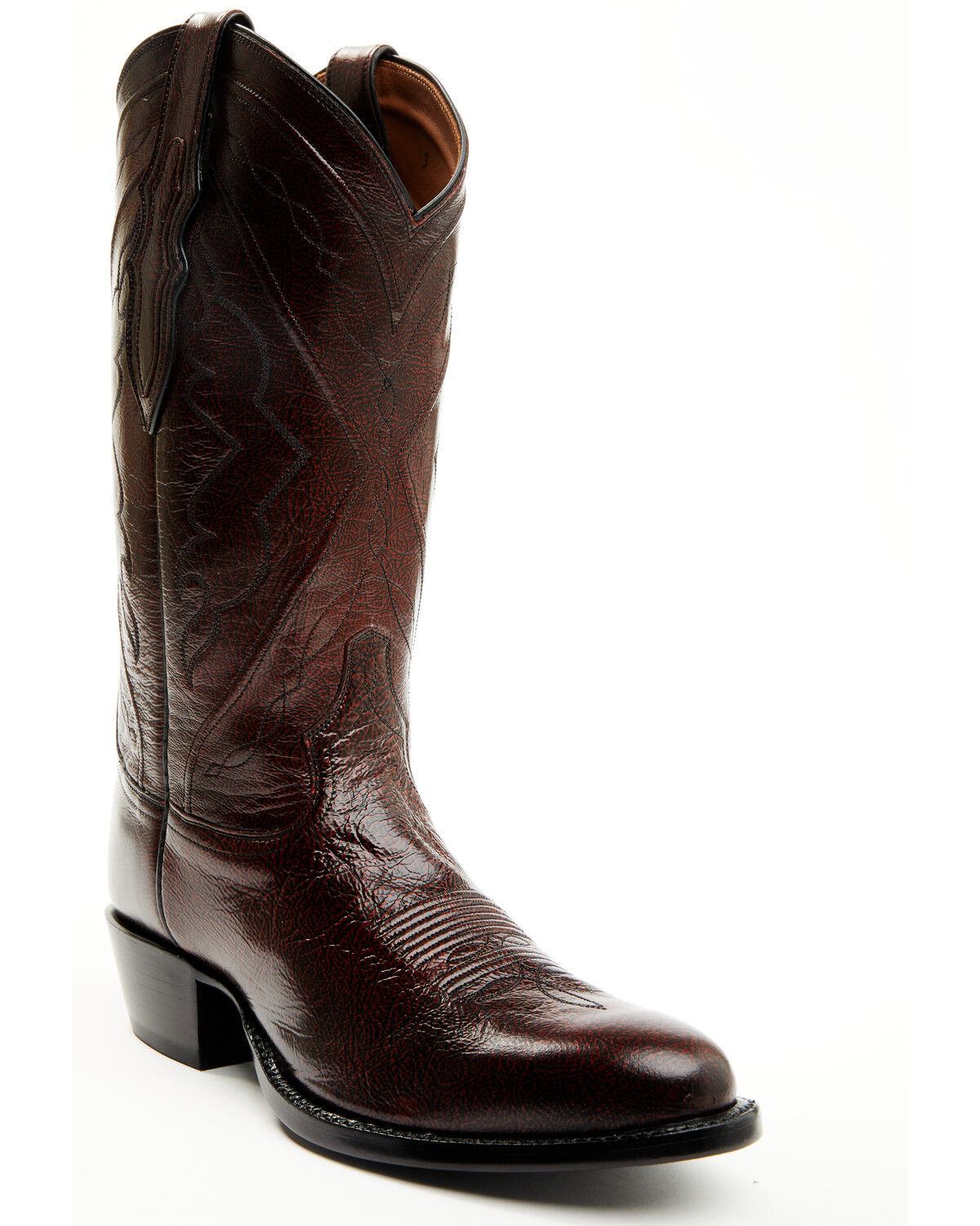 Image #1 - Tony Lama Men's Western Boots - Round Toe, Dark Red, hi-res