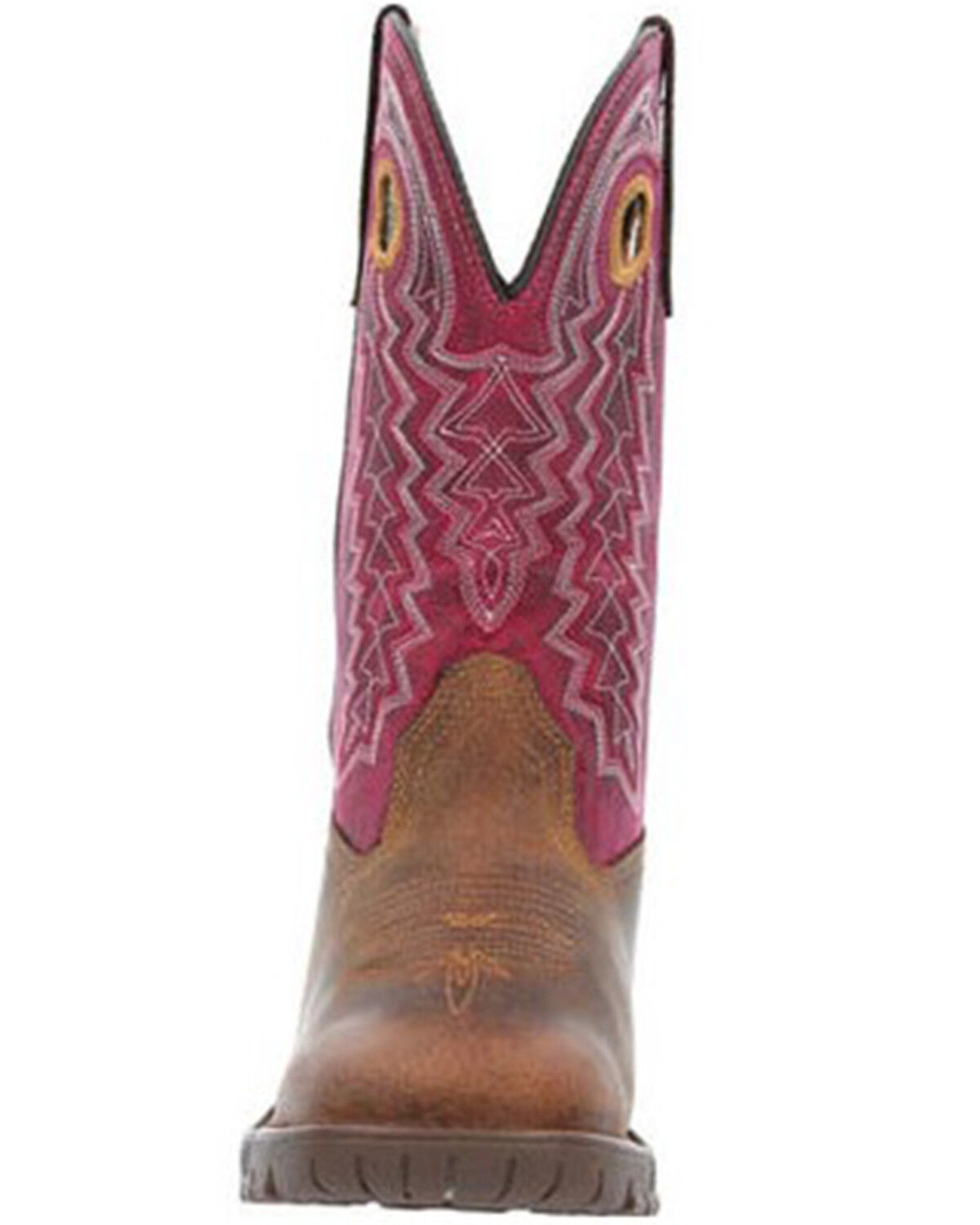 Image #4 - Rocky Women's Legacy 32 Western Boots - Broad Square Toe, Brown/pink, hi-res