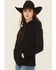 Image #2 - Ariat Women's Logo Bootstitch Hoodie, Black, hi-res