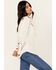 Image #2 - Rockmount Ranchwear Women's Vintage Floral Embroidered Long Sleeve Snap Western Shirt, Ivory, hi-res