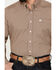 Cinch Men's Plaid Print Long Sleeve Button Down Western Shirt , Brown, hi-res