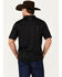 Image #4 - Cinch Men's ARENAFLEX Border Striped Print Short Sleeve Polo, Black, hi-res