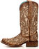 Image #4 - Corral Women's Orix Glitter Inlay & Studded Western Boots - Square Toe, Brown, hi-res