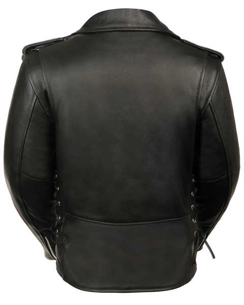 Image #3 - Milwaukee Leather Women's Full Length Side Lace Leather Motorcycle Jacket - 5X, Black, hi-res