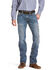 Image #2 - Ariat Men's M5 Nolan Slim Stackable Stretch Straight Leg Jeans, Blue, hi-res