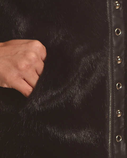 Image #5 - Tesoro Moda Women's Black Faux Fur Vest, , hi-res