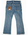 Image #4 - Shyanne Toddler Girls' Cass Patchwork Mid Rise Bootcut Stretch Denim Jeans, Medium Wash, hi-res