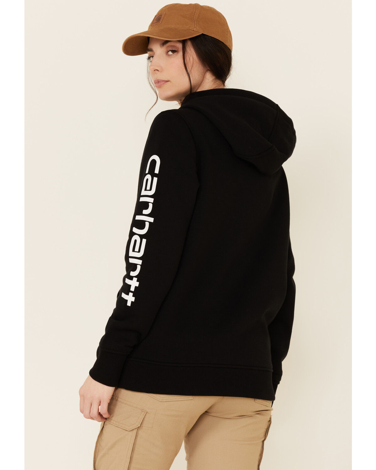 women's carhartt clarksburg graphic sleeve pullover sweatshirt